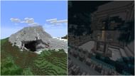This seed spawns players a few hundred blocks away from a snowy mountain with Ancient City underneath (Image via Mojang/Sportskeeda)